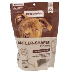 Pets Prefer Antler Treats for Large Dogs Natural Dog Chews - 8 Pack