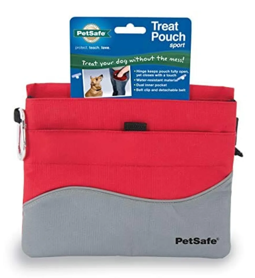 Petsafe Treat Pouch Sport Dog Treat Jar - Red - 7 X 9 In