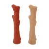 Petstages Dogwood Real Wood Blended BBQ-Flavor Chew Stick Fetch and Floating Dog Toy - 2 Pack - Medium