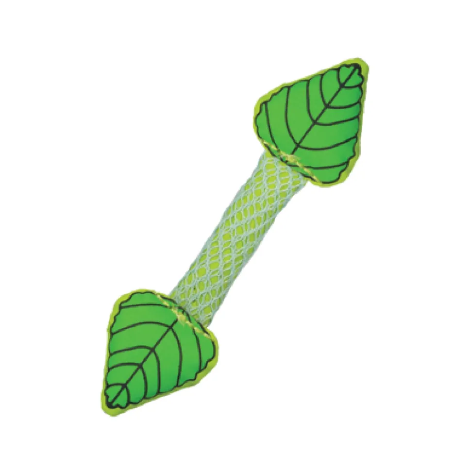 Petstages Fresh Breath Inner-Mint Flavored Dental Flossing Stick Plush Catnip Cat Toy