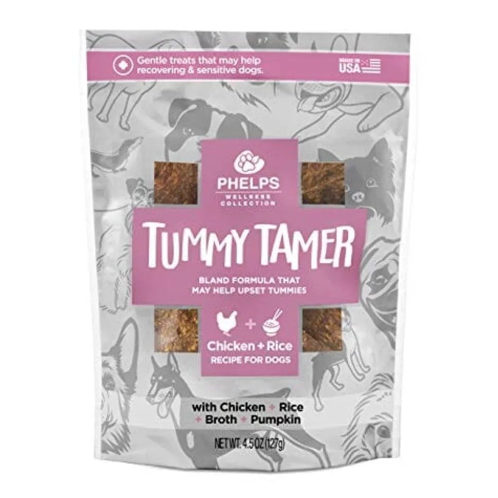 Phelps Wellness Collection Tummy Tamer Bland Recipe Soft and Chewy Dog Treats - Chicken and Rice - 4.5 Oz