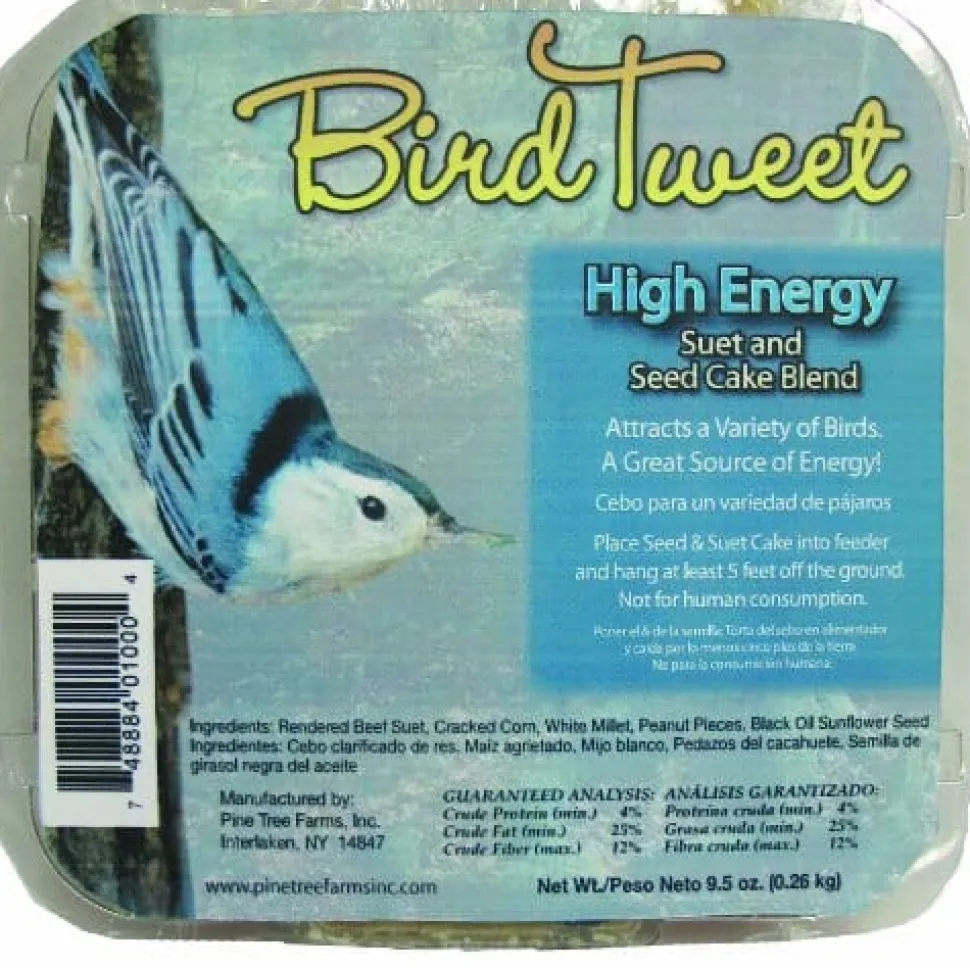 Pine Tree Farms Bird Tweet High Energy Suet Cakes Value Pack Wild Bird Food - 10 Pack