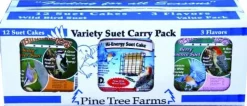 Pine Tree Farms Birdwatcher'S Variety Suet Cakes Value Pack Wild Bird Food - Nutty/Hi-Energy - 12 Pack