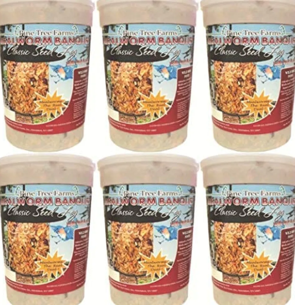 Pine Tree Farms Mealworm Banquet Classic Seed Log Wild Bird Food - 72 Oz