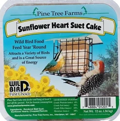 Pine Tree Farms Suet Cakes Wild Bird Food - Sunflower Heart - 12 Oz