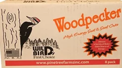 Pine Tree Farms Woodpecker Hi Energy Suet Cakes Value Pk Wild Bird Food - Hi-Energy - 8 Pack