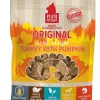 Plato Pet Treats Grain-Free Original Real Strips Turkey & Pumpkin Soft and Chewy Dog Treats - 18 oz Bag