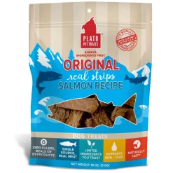 Plato Pet Treats Salmon Recipe Natural Dog Chews - 18 oz Bag