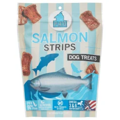 Plato Pet Treats Salmon Strips Natural Dog Chews - 6 oz Bag