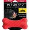 Playology Beef Scented Dual Layered Ring Rubber Dog Toy with Encapsiscent Techology - Large