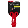 Playology Beef Scented Tough Knot Squeak and Rope Puppy Dog Toy with Encapsiscent Technology - Large