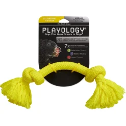 Playology Chicken Scented Dri-Tech Rope Dog Toy with Encapsiscent Technology - Small