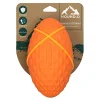 Playology Hound2O Squeaky Football Squeak and Floating Rubber Dog Toy - Orange