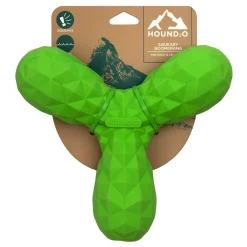 Playology Hound2O Squeaky Boomerang Fetch Squeak and Rubber Dog Toy - Green