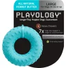 Playology Peanut Butter Scented Dual Layered Ring Rubber Dog Toy with Encapsiscent Technology - Small