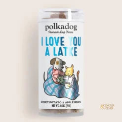 Polka Dog Bakery Holiday Mini Tube Love You Latke Sweet Potato and Apple Chewy Dog Treats - 2.5 Oz