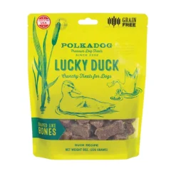 Polka Dog Bakery Lucky Duck Bones Dehydrated Dog Treats - 8 Oz