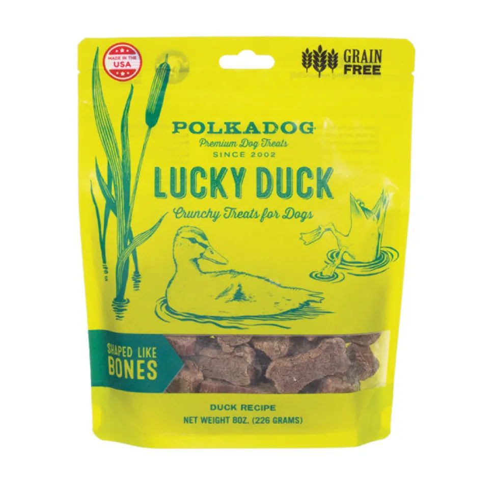 Polka Dog Bakery Lucky Duck Bones Dehydrated Dog Treats - 8 Oz