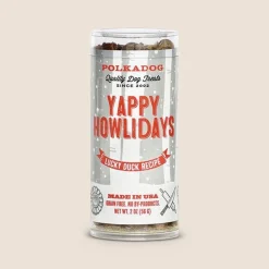 Polka Dog Bakery Yappy Howlidays Lucky Duck Bits Dehydrated Dog Treats - 2 Oz Tube
