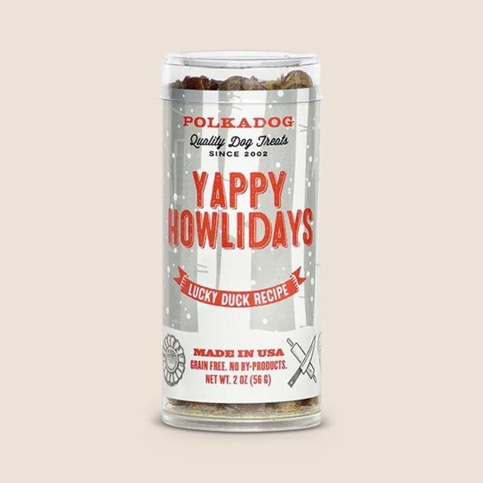 Polka Dog Bakery Yappy Howlidays Lucky Duck Bits Dehydrated Dog Treats - 2 Oz Tube