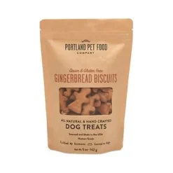 Portland Pet Food Grain-Free Gingerbread Crunchy Dog Biscuits Treats - 5 Oz