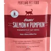 Portland Pet Food Salmon and Pumpkin Homestyle Wet Cat Food Topper Pouch - 2.6 Oz - Case of 12
