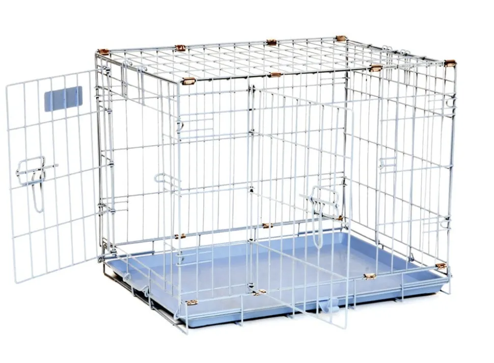 Precision Pet Products ProValu Dog Crate 2000 2 Door - Blue - 24Lx18Wx19H in.