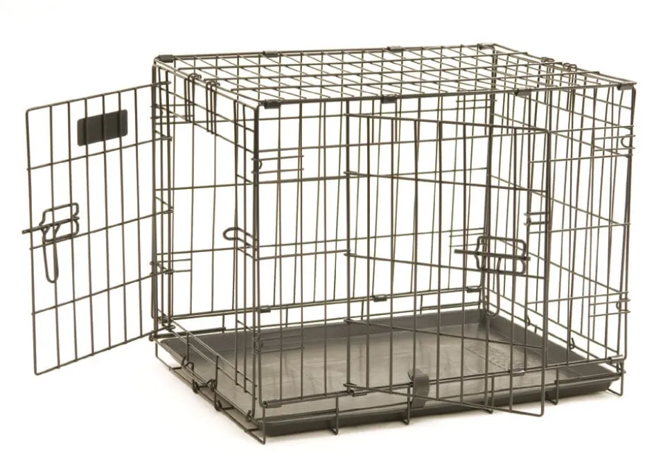 Precision Pet Products ProValu 2 Door Wire Dog Crate - Black - 36 in