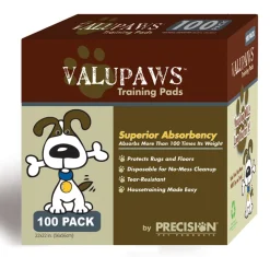Precision Pet Products ValuPaws Training Pads White - 100 Pack - 22 In X 22 in