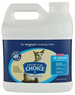 Premium Choice Carefree Kitty Solid Scoop Cat Litter - Unscented - 16 Lbs - 3 Pack