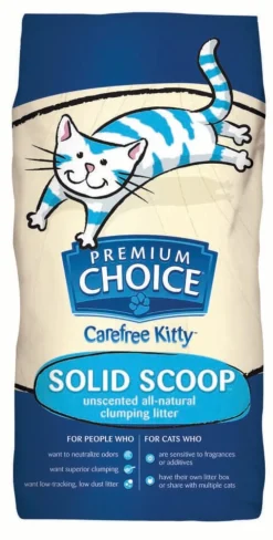 Premium Choice Litter Carefree Kitty Unscented All Natural Scoop Cat Litter - 40 lb