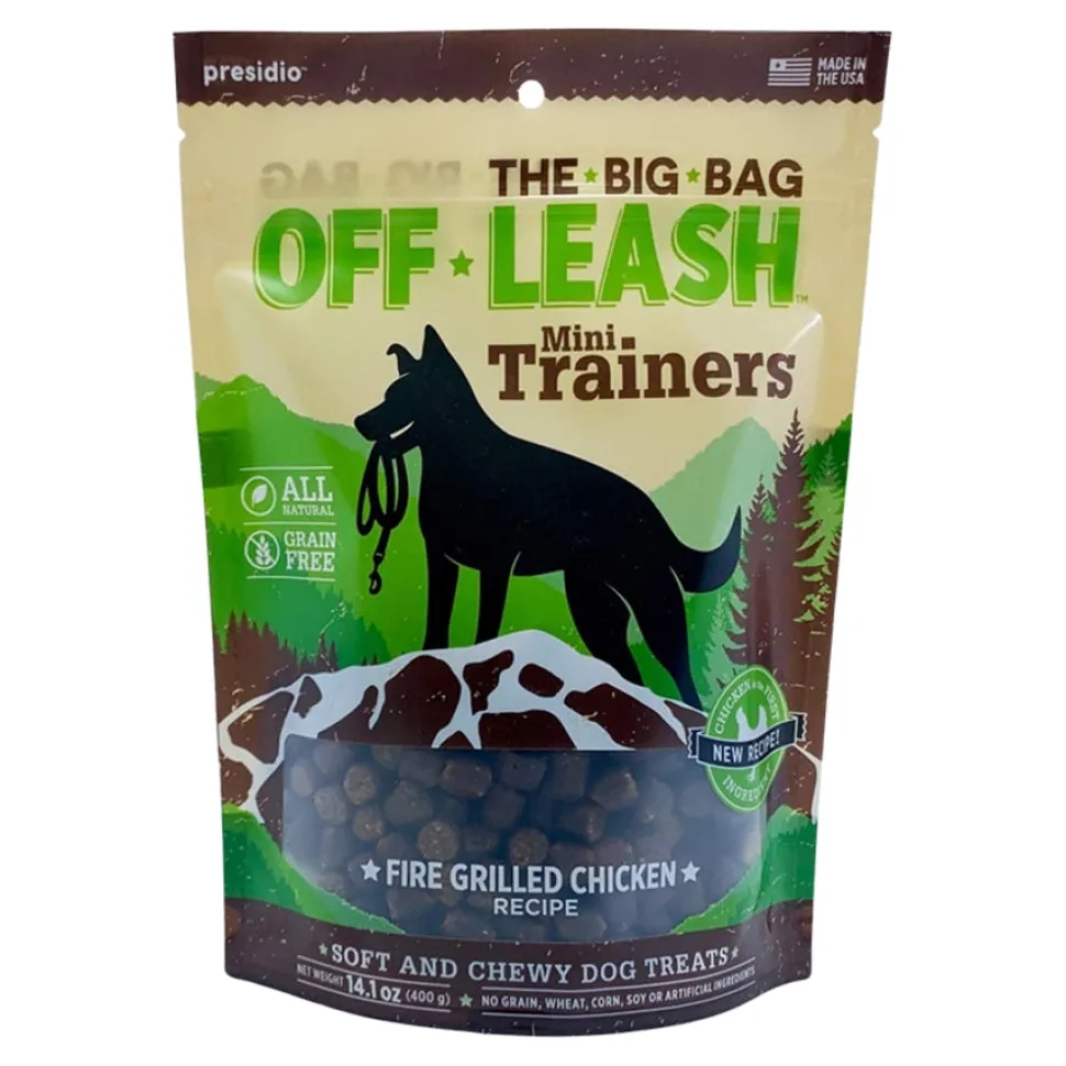 Presidio Natural Grain-Free Off Leash Fire Grilled Chicken Soft and Chewy Training Dog Treats