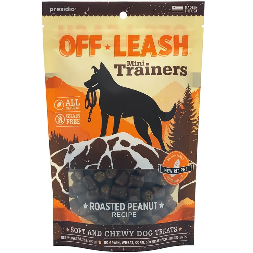 Presidio Natural OffLeash USA Roasted Peanut Butter Dog Chewy Treats - 14 Oz