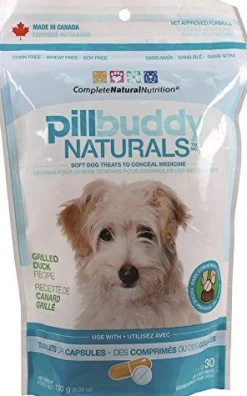Presidio Natural Pill Buddy Natural Duck Dog Chewy Treats - 150 Grams