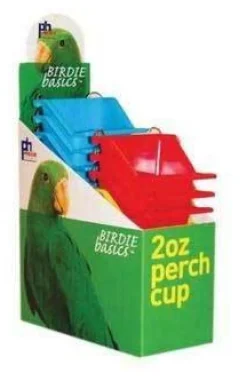 Prevue Hendryx Birdie Basics Bird Perch Cup - 2 oz - 12 pk - Pack of 12