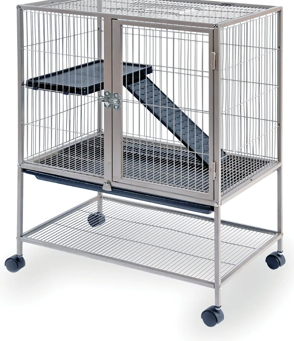 Prevue Hendryx Frisky Ferret Cage - Silver - 25.13" x 17.13" x 33.75"