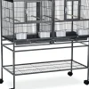 Prevue Hendryx Hampton Deluxe Divided Breeder with Stand - Black - 37.5" x 18" x 40.75"