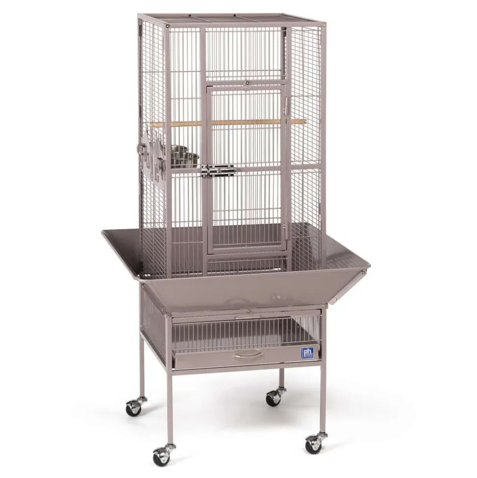 Prevue Hendryx Park Plaza Bird Cage - Blush - 18" x 18" x 49"
