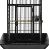 Prevue Hendryx Wrought Iron Select Bird Cage with Playtop - Black - 18" x 18" x 57"