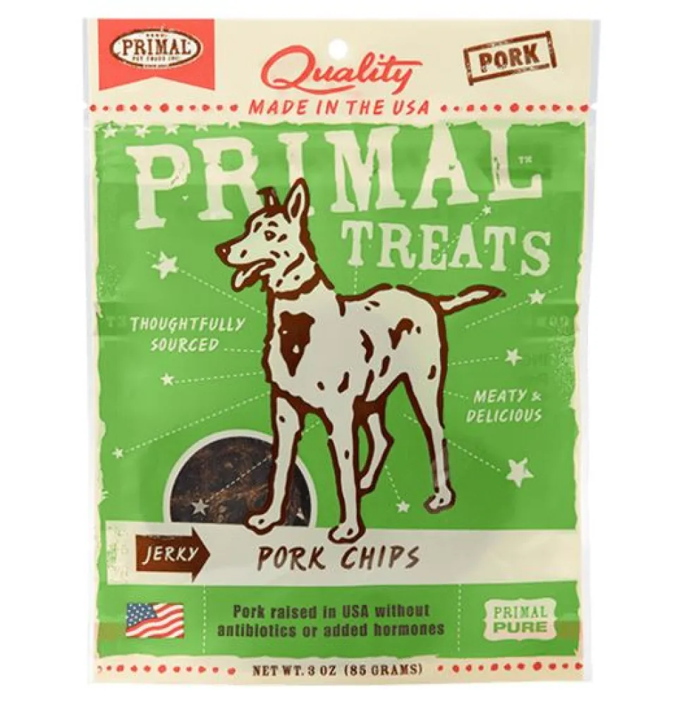 Primal Bacon ME HP Pork Jerky Dog Treats - 12 Oz