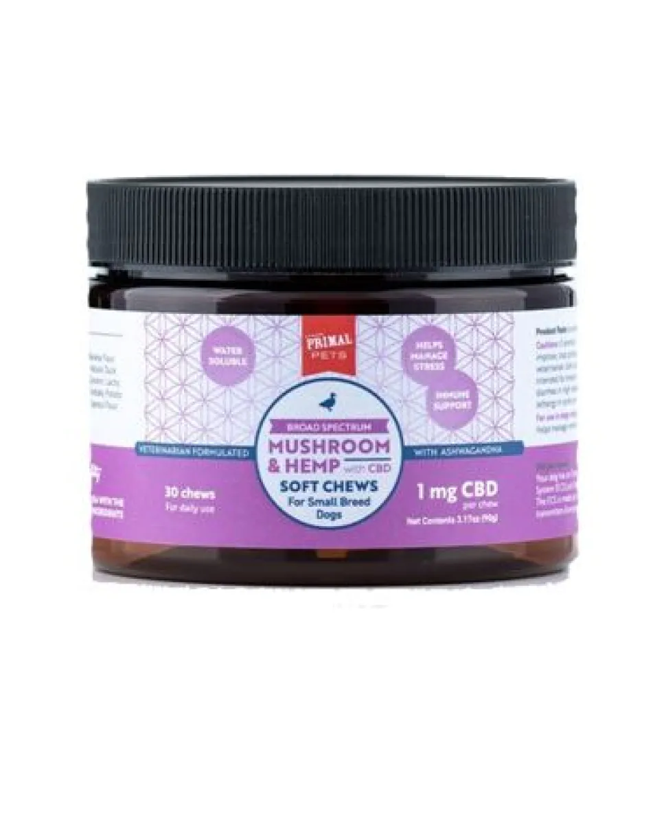 Primal Broad CBD Duck Chewy Dog Treats 1MG - 10 Pack