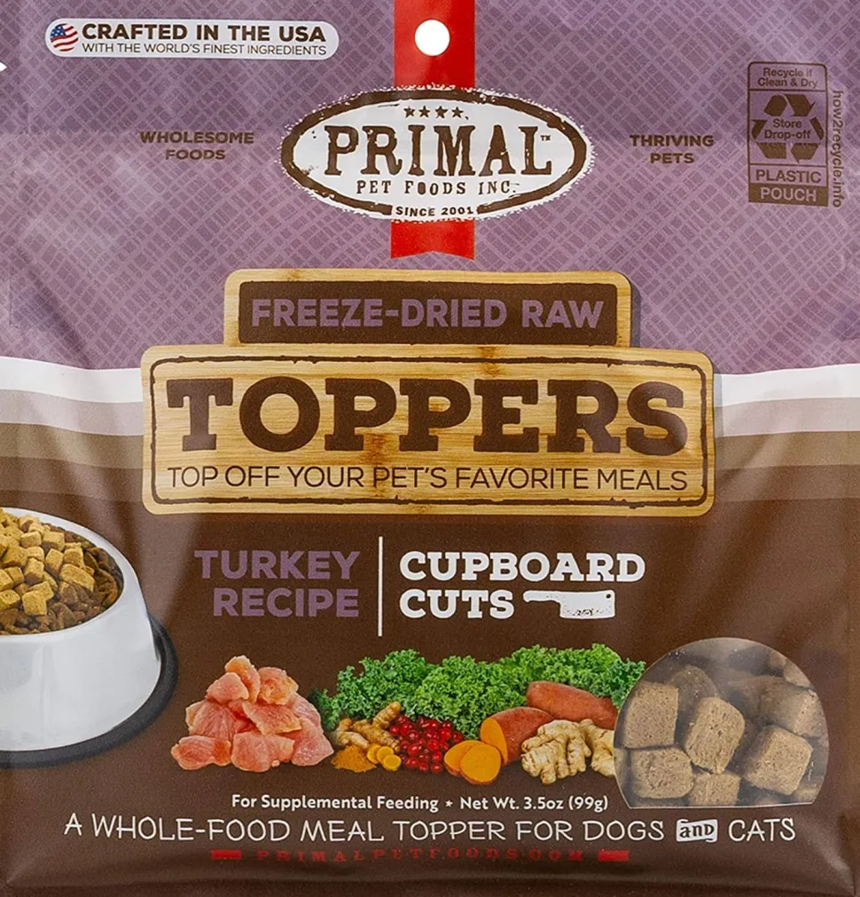 Primal Cupboard Turkey Freeze-Dried Dog Treats - 3.5 Oz