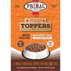 Primal Dog and Cat Frozen Market MIX Topper Beef - 5 lbs