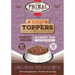 Primal Dog and Cat Frozen Market MIX Topper Turkey - 5 lbs