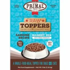 Primal Dog and Cat Frozen Market MIX Topper Sardine - 5 lbs