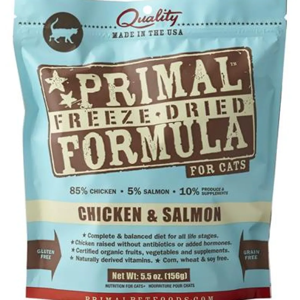 Primal Freeze-Dried Cat Food Nuggets Chicken Salmon - 14 Oz