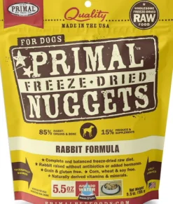 Primal Freeze-Dried Dog Food Nuggets Rabbit - 5.5 Oz