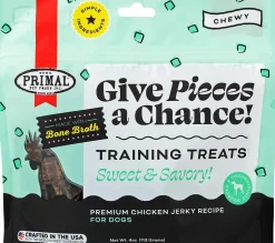 Primal GIVE PIECES A CHANCE Chicken Jerky Dog Treats - 4 Oz