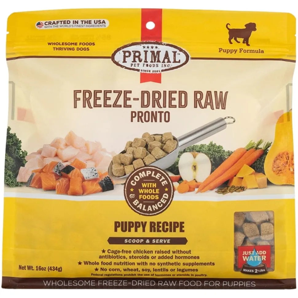 Primal Pronto Wholesome Chicken Recipe Puppy Formula Freeze-Dried Raw Dog Food