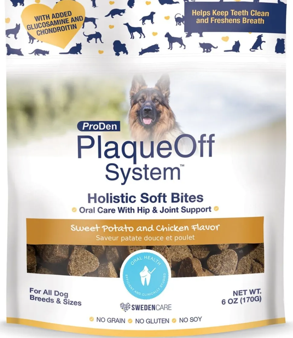 Proden Plaqueoff Oral Care with Hip and Joint Support Dental Dog Chews - 6 Oz